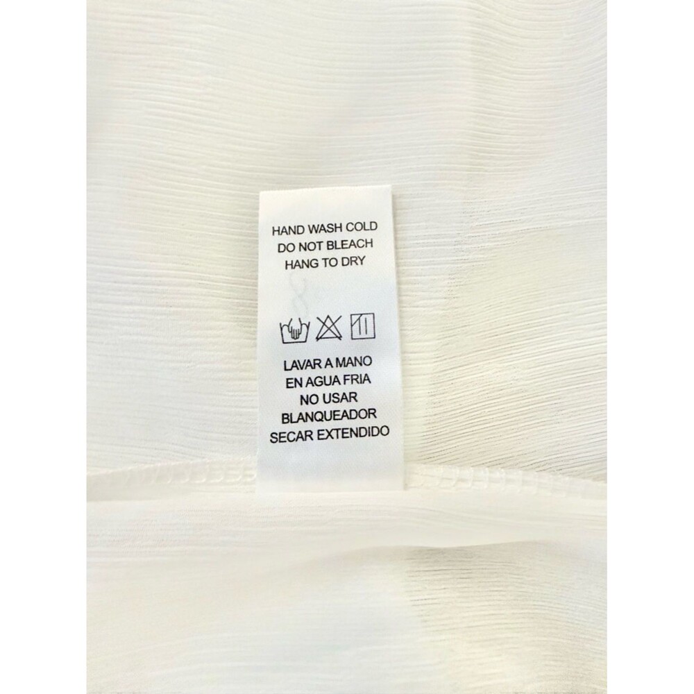 NWT Doe & Rae White Ruffle-Front Button Down Top - Picture 10 of 10